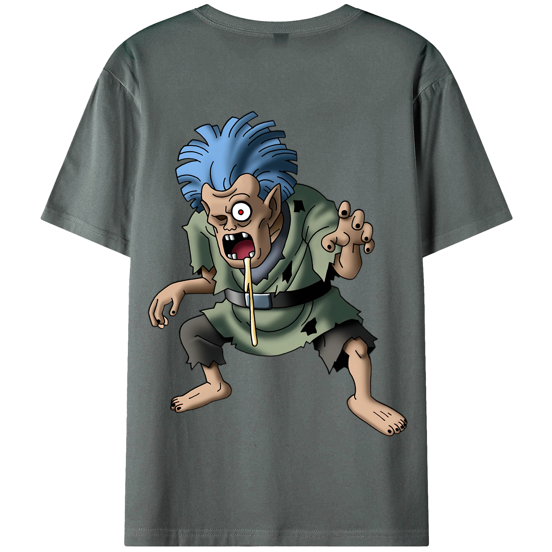 （画像用） ドラゴンクエスト Doragon Kuesuto Dragon Quest 綿100％半袖Tシャツ（背面プリント）